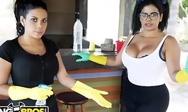 BANGBROS - Mes Deux Dirty Maids Gal Ortega et Kesha Ortega On My Chubby Ol% 27 Dick