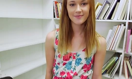 Tiny Redhead Sucks your Dig up with hormat ke the Library POV