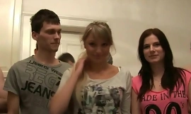 GIRLFRIEND AND HER SISTER Win Drilled At one's disposal CZECH GANG BANG