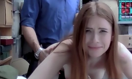 Petite Redhead Teen Thief Fucked in Doggystyle away from Mall Guard - Teenrobbers fuck hardcore video