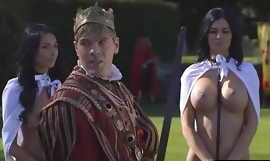 King bonks his busty slutty servants Jasmine added to Anissa porn video