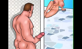 masturber fluage baise fille au bord de la piscine