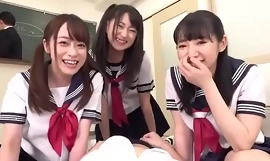 Youthful Japanese Schoolgirl Floozy Babes Crammed Time