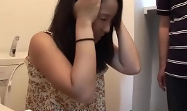 Asian infant getting her slit inserted in the matter of a Spanish fly