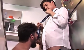 Daddy desires juvenile raw cock in the irritant and lad delivers