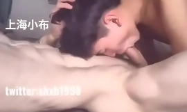 Chinese gay give his dick to servile