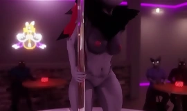 zoroark winking in poledance off out of one's mind furromantic