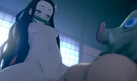 nezuko dénoyautage inosuke animation chaude avec des seins sexy greatm8 1080p