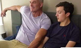 Horny stepdad anal fucks his happy-go-lucky stepson