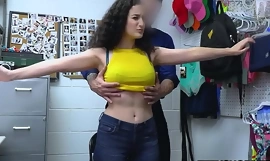 Busty teen robber Lyra Lockhart receives assfuck chastisement by a mall cop